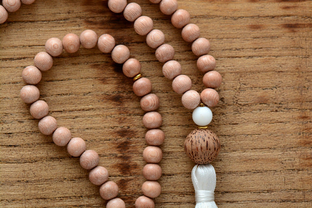 108 Beads Meditation Mala Necklace 8MM Wood Beads