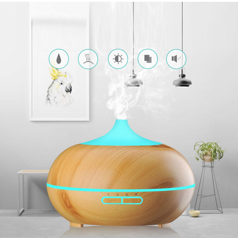 Mistyrious Essential Oil Humidifier Natural Oak Design With Easy