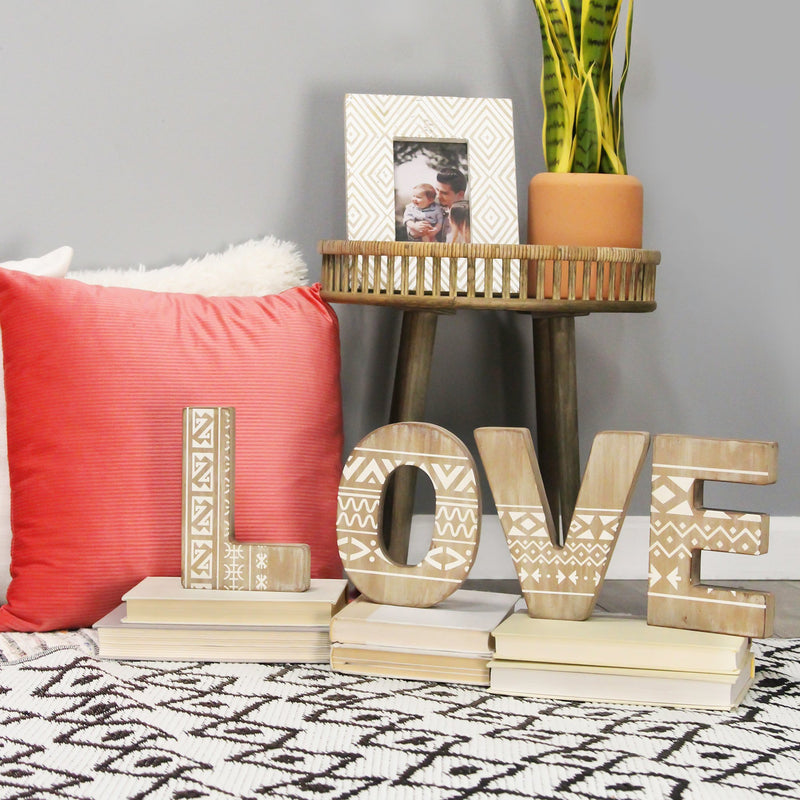 LOVE Bohemian Design Wall Art or Shelf Sitters
