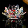 7 Colors Lotus Crystal Glass Lotus Flower Candle