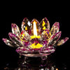 7 Colors Lotus Crystal Glass Lotus Flower Candle