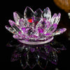 7 Colors Lotus Crystal Glass Lotus Flower Candle