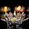 7 Colors Lotus Crystal Glass Lotus Flower Candle