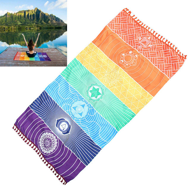 Hot Rainbow Beach Mat Mandala Blanket Wall Hanging