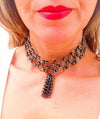 Choker with tassel. Choker necklace, boho necklace, bohemian jewelry,
