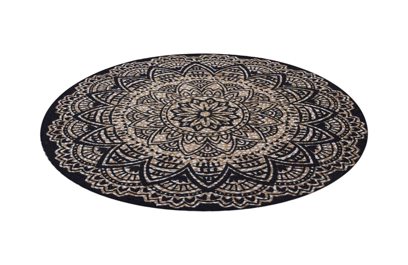 Black and Tan Bohemian Carpet
