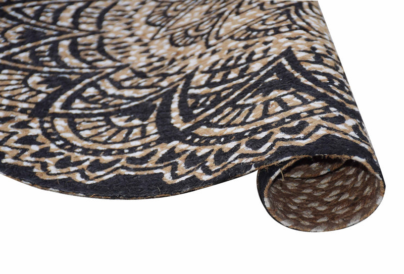 Black and Tan Bohemian Carpet