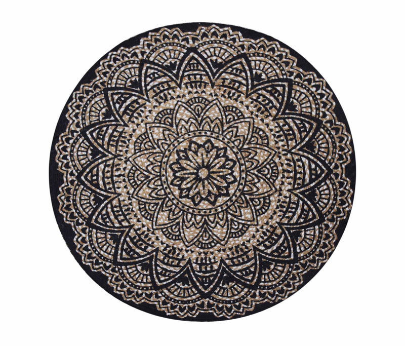 Black and Tan Bohemian Carpet
