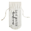 Save Water, Drink Wine Canvas Wine Bag