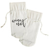 Wine Not Cotton Canvas Wine Bag