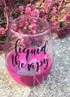 Liquid Therapy Glitter Wine Glass