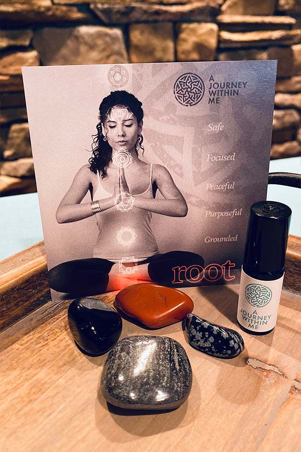 Root Chakra: Roller & Stone Set